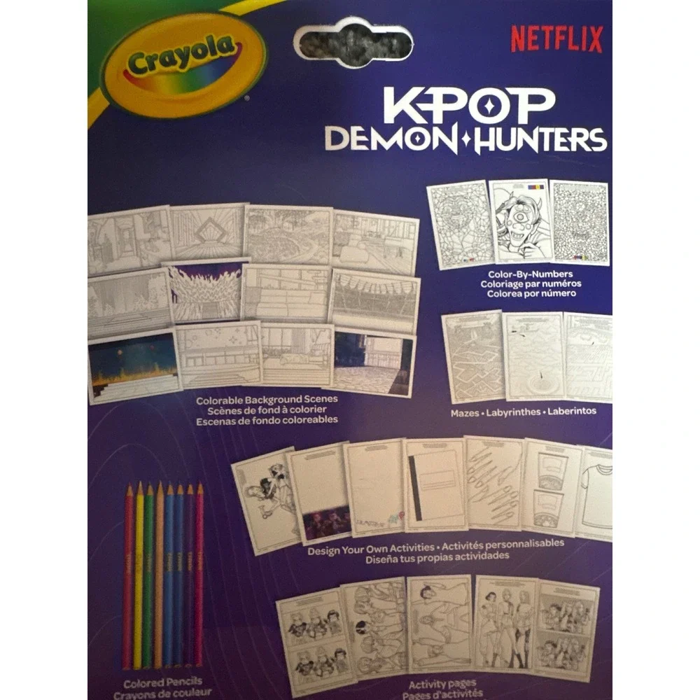 Crayola K-Pop Demon Hunters Netflix Color & Sketch Activity Pad Set of 2 New